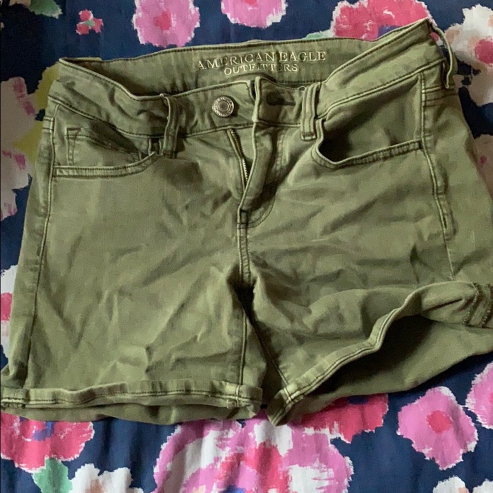 American eagle super stretch jean shorts
